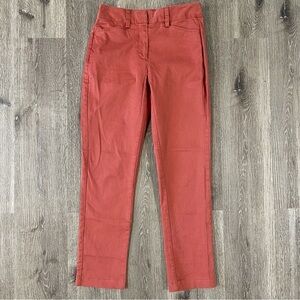 LANDS’ END women’s pants size 2 straight leg mid rise orange